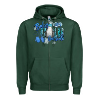 Sports Green baby its cold outside Zipper Hoodie - CowGirlArtShop