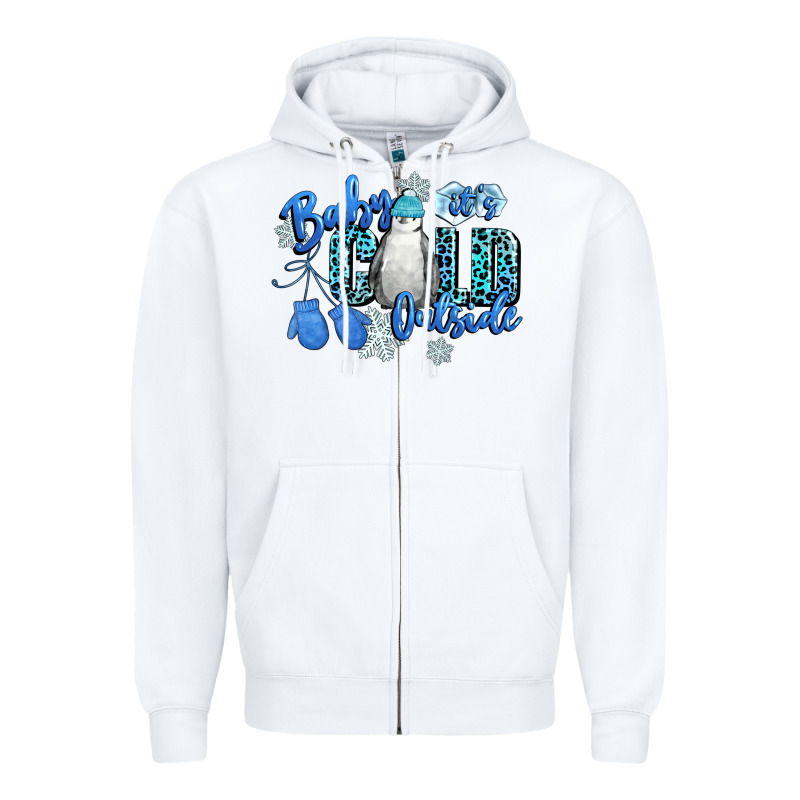 Baby Its Cold Outside Zipper Hoodie by CowGirlArtShop | Teevron