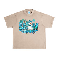 French Oak up to snow good winter snowman Urban Heavy Tee - MaliasSmallBusiness