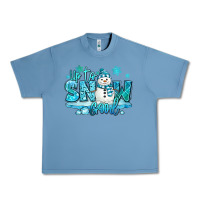 Pebble Blue up to snow good winter snowman Urban Heavy Tee - MaliasSmallBusiness