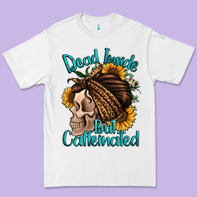 Dead Inside But Caffeinated Premium Tee Designed By Jasminsmagicworld