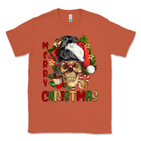 Copper Merry Christmas skeleton messy bun Classic Tee - NancyCooperArtShop