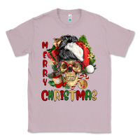 Lilac Merry Christmas skeleton messy bun Classic Tee - NancyCooperArtShop