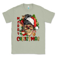 Matcha Merry Christmas skeleton messy bun Classic Tee - NancyCooperArtShop
