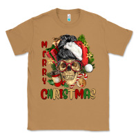 Toasted Coconut Merry Christmas skeleton messy bun Classic Tee - NancyCooperArtShop