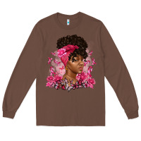 Chestnut breast cancer afro woman Long Sleeve Tee - Artiststas