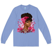 Colony Blue breast cancer afro woman Long Sleeve Tee - Artiststas