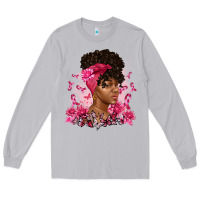 Moon Dust breast cancer afro woman Long Sleeve Tee - Artiststas