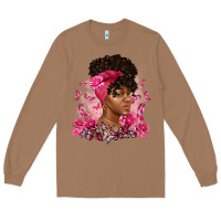 Toasted Coconut breast cancer afro woman Long Sleeve Tee - Artiststas