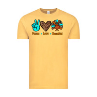 Vintage Mustard peace love thankful Vintage Tee - JahusDesignShop