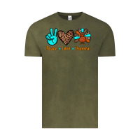 Vintage Olive peace love thankful Vintage Tee - JahusDesignShop