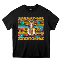 Black goat sunflowers gemstones serape leopard glitter Heavy Core Tee - Artiststas