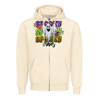 Sandshell spooky spooky spooky vibes Zipper Hoodie - CowGirlArtShop