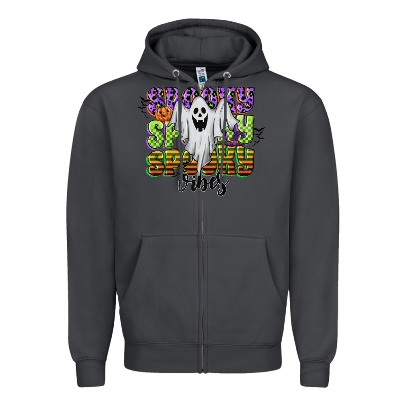 Spooky Spooky Spooky Vibes Zipper Hoodie by CowGirlArtShop | Teevron