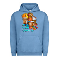 Pigment Pebble Blue Sweet Summer Urban Hoodie - CowhideDigitalArt