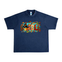 Navy gobble with thanksgiving turkeys Urban Heavy Tee - MaliasSmallBusiness
