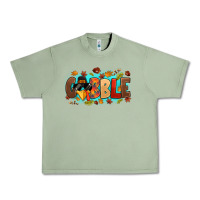 Oil Green gobble with thanksgiving turkeys Urban Heavy Tee - MaliasSmallBusiness