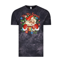 Cloud Black mexican santa Vintage Tee - MaliasSmallBusiness