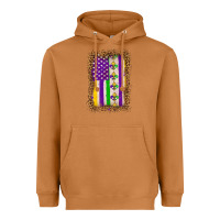 Meerkat mardi gras usa flag leopard Heavyweight Hoodie - OliviaCreatesArt