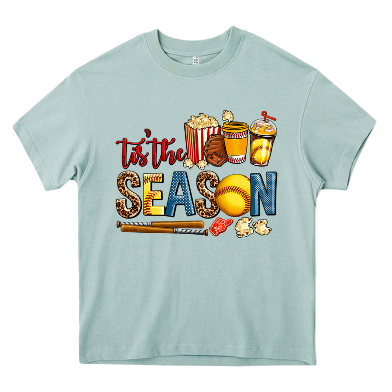 Tis The Season Softball Heavy Core Tee by AdoDesignShop | Teevron