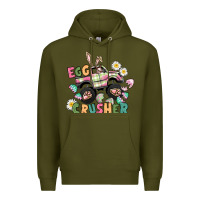 Army Green Egg crusher monster truck Premium Hoodie - CowGirlArtShop