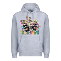 Heather Grey Egg crusher monster truck Premium Hoodie - CowGirlArtShop