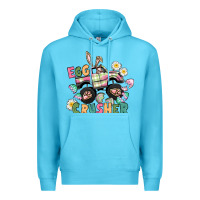 Ocean Blue Egg crusher monster truck Premium Hoodie - CowGirlArtShop
