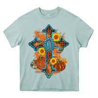 Arona thanksgiving cross pumpkin sunflower Heavy Core Tee - AdoDesignShop
