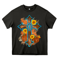 Asphalt thanksgiving cross pumpkin sunflower Heavy Core Tee - AdoDesignShop