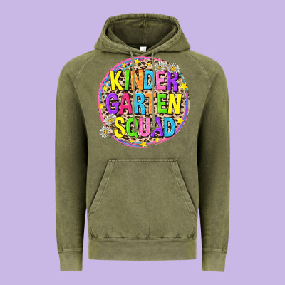 Kindergarten Squad Vintage Hoodie Designed By Nancycooperartshop