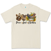 Western Peace Love Chickens Premium Tee | Teevron