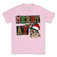 Bubblegum Pink Merry af skeleton messy bun Classic Tee - NancyCooperArtShop