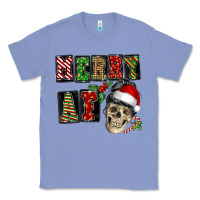 Colony Blue Merry af skeleton messy bun Classic Tee - NancyCooperArtShop