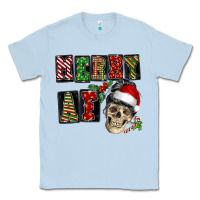 Dusty Blue Merry af skeleton messy bun Classic Tee - NancyCooperArtShop