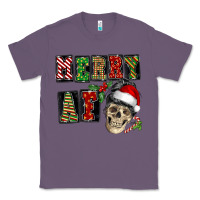 Lavender Merry af skeleton messy bun Classic Tee - NancyCooperArtShop