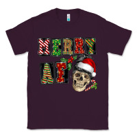 Plum Merry af skeleton messy bun Classic Tee - NancyCooperArtShop