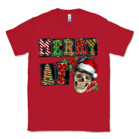 Red Merry af skeleton messy bun Classic Tee - NancyCooperArtShop