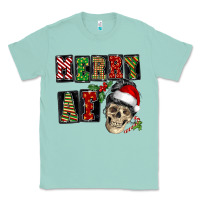 Seafoam Merry af skeleton messy bun Classic Tee - NancyCooperArtShop