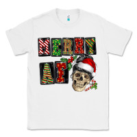 White Merry af skeleton messy bun Classic Tee - NancyCooperArtShop