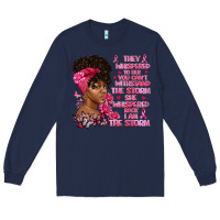 Navy They whispered to her you can't withstand the Long Sleeve Tee - Artiststas