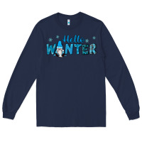 Navy hello winter gnomes Long Sleeve Tee - RanaPortraitStore