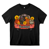 Black thankful turkey truck Heavy Core Tee - AdoDesignShop