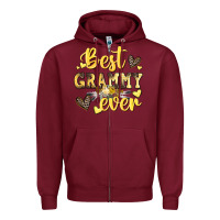 Burgundy best grammy ever mother's day Zipper Hoodie - CowGirlArtShop