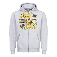 Heather Grey best grammy ever mother's day Zipper Hoodie - CowGirlArtShop