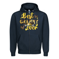 Navy best grammy ever mother's day Zipper Hoodie - CowGirlArtShop