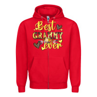 Red best grammy ever mother's day Zipper Hoodie - CowGirlArtShop