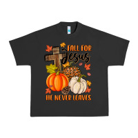 Pigment Black fall for jesus he never leaves Urban Heavy Tee - MaliasSmallBusiness