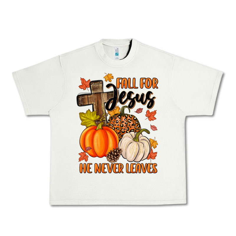 Fall For Jesus He Never Leaves Urban Heavy Tee by MaliasSmallBusiness | Teevron