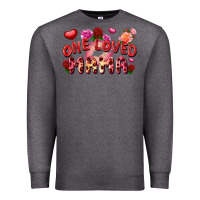 Charcoal Heather One loved mama Valentine's Day Premium Sweatshirt - FaDigitalArtStudio