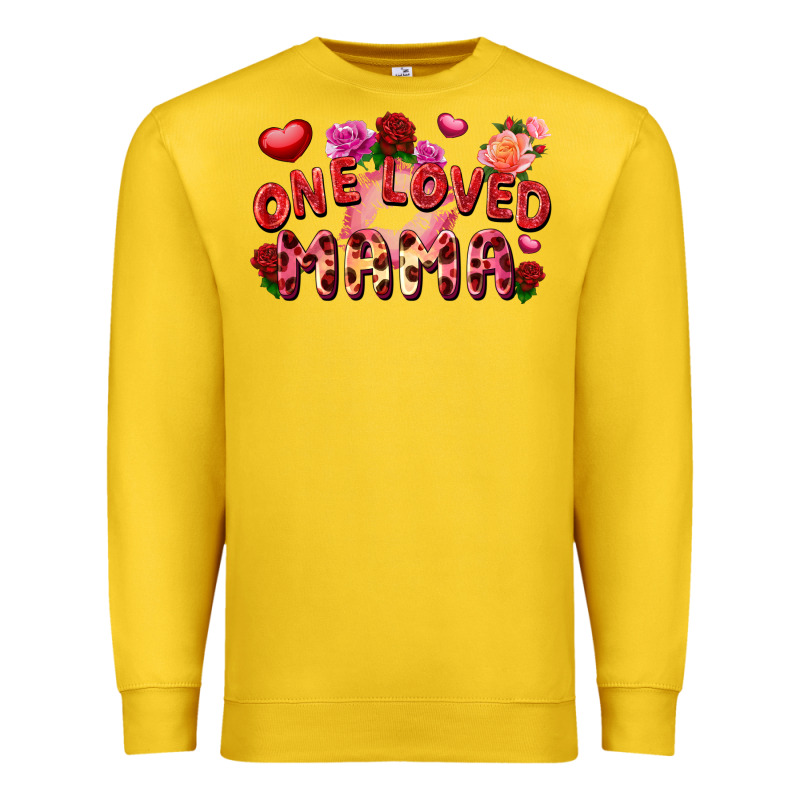 One Loved Mama Valentine's Day Premium Sweatshirt by FaDigitalArtStudio | Teevron